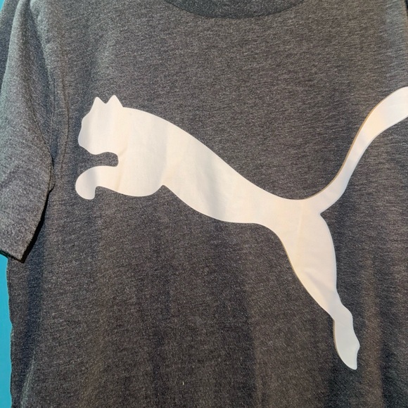 Puma Charcoal Tee with White Cat Logo - Picture 3 of 4
